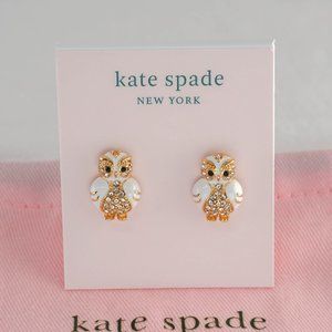 Kate Spade Star Bright Owl Gold Stud Earrings (with Dust Bag) Brand New